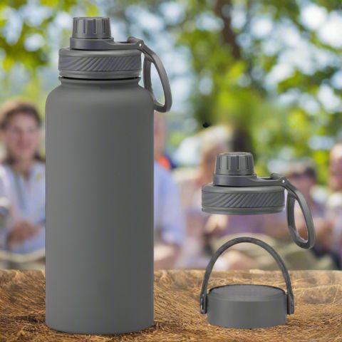 Gourde Isotherme TwoLids™_variante gris-souris