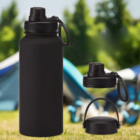 Gourde Isotherme TwoLids™_variante noir