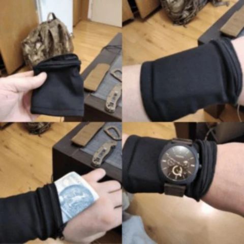 bandeau-anti transpiration hiddenwallet -espace_de_rangement