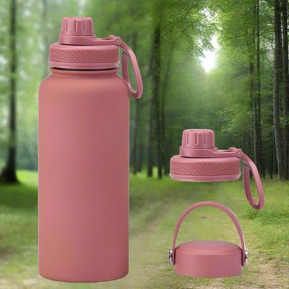Gourde Isotherme TwoLids™variante vieux rose