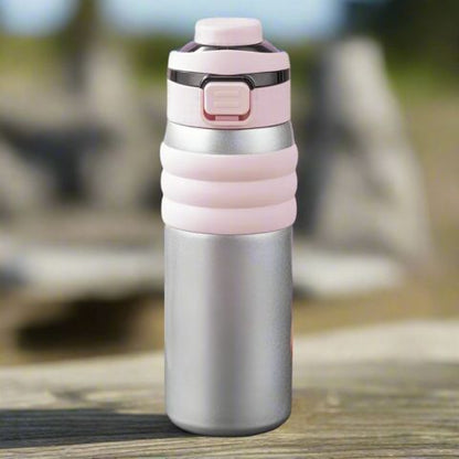 Gourde isotherme Lyanna_rose et argent